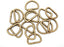 CRAFTMEMORE 1/2, 5/8 Inch D-Ring Findings Metal Non Welded D Rings for Bags Lanyard Pack of 50 (1/2 Inch, Antique Brass)