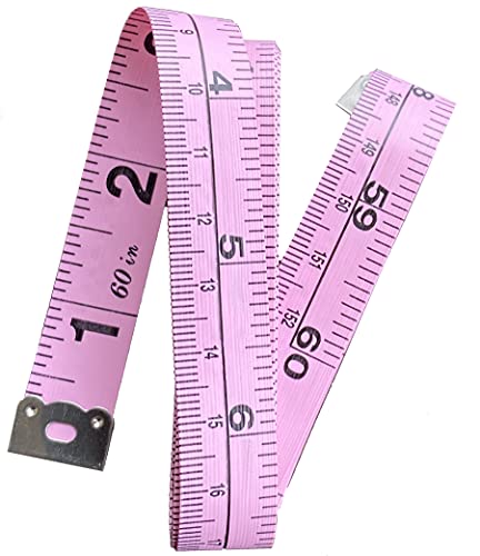 Myzqano Soft and Flexible Double Sided Pink Vinyl Measuring Tape