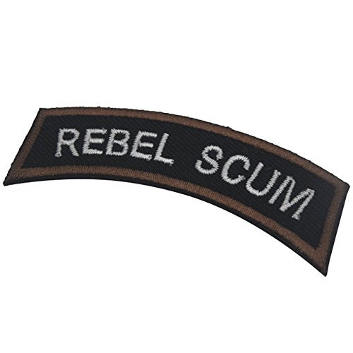 Rebel SCUM Tactical Morale Military Embroidery Badge Hook and Loop Fastener Patch 2.76" x 0.79" Bubble of 2