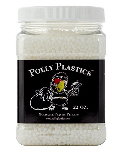 Polly Plastics Moldable Plastic Pellets for Cosplayers and Hobbyists in EZ Grip Jar with Idea Booklet (22 oz)