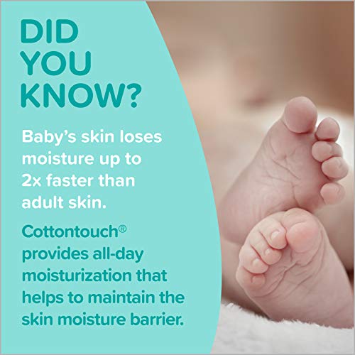 Johnson's CottonTouch Newborn Baby Face and Body Lotion, Hypoallergenic Moisturization for Baby's Skin, Made with Real Cotton, Paraben-Free, Sulfate-Free, Dye-Free, 27.1 fl. oz