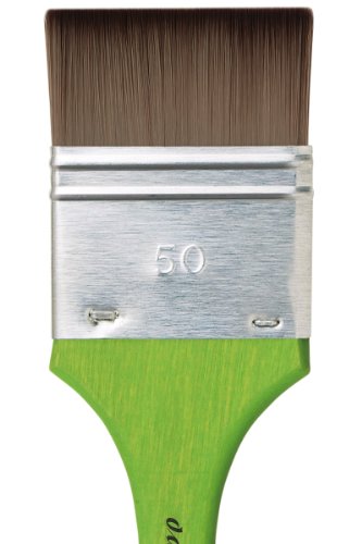 da Vinci Student Series 5073 Fit for School and Hobby Paint Brush, Mottler Flat Elastic Synthetic with Green Matte Handle, Size 50