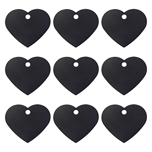 BENECREAT 30pcs Heart Stamping Blanks Aluminum Blank Pendants 13x14.8", 1mm Thick