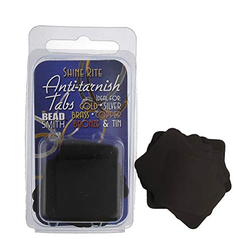 The Beadsmith Anti-Tarnish Tabs, 1 x 1 inch, Non-Abrasive, 50 tabs per Pack, for Jewelry Storage