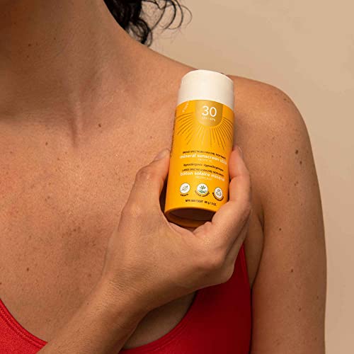 ATTITUDE Sunscreen Stick, Broad Spectrum UVA/UVB, Plant and Mineral-Based Formula, Vegan and Cruelty-free Sun Care Products, Body, SPF 30, Tropical, 3 Ounces