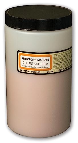 Jacquard Procion Mx Dye - Undisputed King of Tie Dye Powder - Antique Gold - 1 Lb - Cold Water Fiber Reactive Dye Made in USA