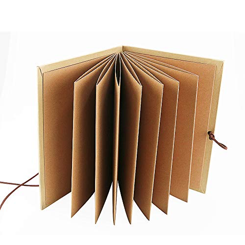 Twdrer 2 Pack Hardcover Photo Albums DIY Scrapbook Albums,Stretchable Folding Kraft Paper Photos Collection for Wedding Anniversary Valentines Day Student Graduation Gift(6" x 8")