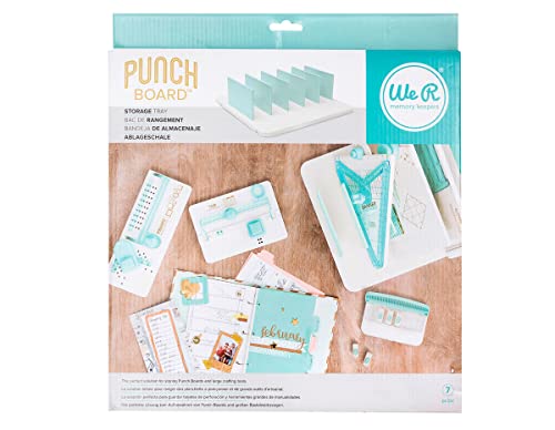 We R Memory Keepers 0633356600923 Punchboard & Punch-Storage Tray (7 Piece), Off White