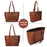 Vintage Genuine Leather Tote Bag Handbag Shopper Purse Shoulder Bag for Women Office Laptop Bag