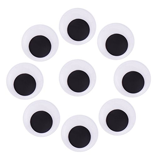 DECORA 30mm Round Wiggle Googly Eyes with Self-Adhesive Peel and Stick Pack of 240 Pieces