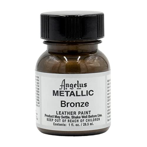 Angelus Metallic-1 oz Leather Paint, Bronze