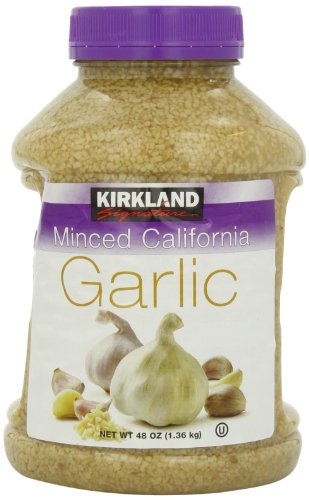 Kirkland Signature Minced California Garlic, 3 Pound (Pack of 2)
