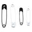 SINGER 00296 Black and White Safety Pins, Assorted Sizes, 25-Count