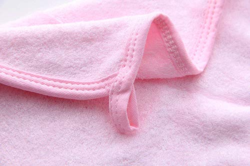 HIPHOP PANDA Bamboo Baby Washcloths,30 Pack (Pink) - 2 Layer Ultra Soft Absorbent Bamboo Towel - Natural Reusable Baby Wipes for Delicate Skin - Baby Registry as Shower