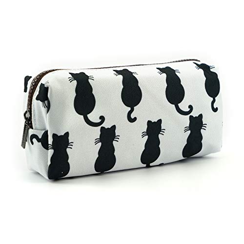 Cute Black Cat Pencil Case Pouch Teacher Gift Gadget Bag Make Up Case Cosmetic Bag Stationary Kawaii Pencil Box