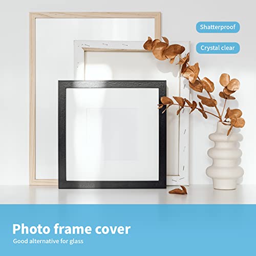 Art3d 5-Pack of 8×10" PET/Plexiglass Sheets, Transparent Clear Flexible Plastic Sheet Panels for Craft, Picture Frames, Sign Blank, DIY Display Project
