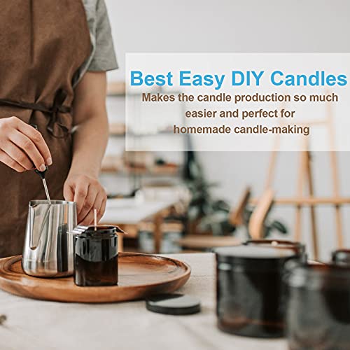 DINGPAI 100pcs Cotton Candle Wicks, 6 inches Low Smoke Pre-Waxed Candle Wicks for Candle Making, Candle DIY