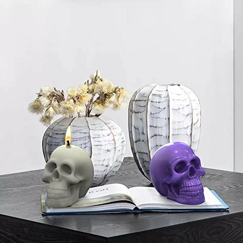 BRAVECOW DIY 3D Silicone Skull Handmade Making Resin Mold Decoration Crafts for Home Table Holiday Parties Halloween Gifts