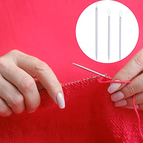 16pcs Yarn Needle, Bent Needle Tapestry Needle Set, Wool Needles Large-Eye Blunt Needles and Crochet Hooks for Knitting Crochet(Random Color)