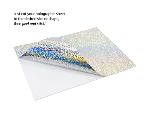 Hygloss 32229 Products Holographic Self-Adhesive Paper Sheets, Made in USA-8-1/2 x 11 Inches, 5 Assorted Colors, 25 Pack