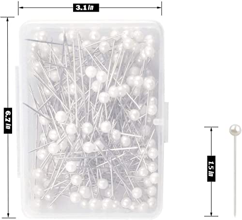 Push Pins, Map pins 600 PCS 1.5 in Pearlized Ball Head Pins Straight Pins Sewing Pins for DIY Sewing Crafts