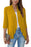Bluetime Women Open Front Cardigan Plus Size 3/4 Sleeve Lightweight Cardigan Sweaters Fall Kimono Cardigan (XXXL, Mustard)