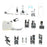 BIGTEDDY 15pc Domestic Sewing Machine Snap-On Presser Walking Foot Kit for Brother, Singer, Babylock, Janome, Pfaff, Kenmore, Riccar, Necchi