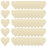 Shapenty Unfinished Wooden Hearts Bulk Blank Wood Slices Discs DIY Craft Cutout Pieces for Wedding Guest Signing Book Frame Album Valentine Christmas Ornaments Party Embellishment, 50PCS (1.6 Inch)