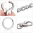 Aylifu Pocket Chain, 2 Pieces of Metal Wallet Keychain Pants Chain with Both Ends Lobster Clasps and 6 Pieces of Key Rings for Keys, Pants, Belt Loop and Wallets - 8 Inches