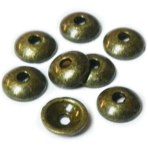 Heather's cf Brass Bead Caps Findings (Fit 10mm 14mm Round Beads) for Jewelry Making