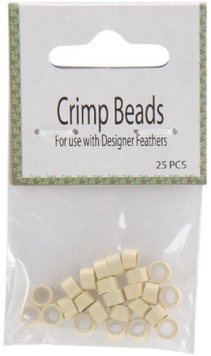 Designer Feathers 50264 Crimp Beads, Blonde