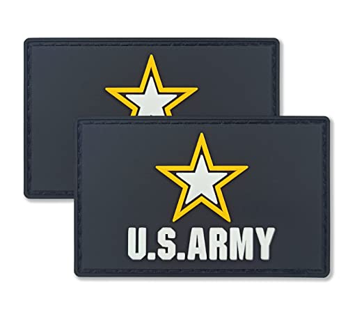 QQSD US Army Flag Patch Tactical Military Patch - PVC Hook and Loop Fastener Patch, 2 Pack