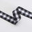 Ribbli Black and White Gingham Ribbon,100% Polyester Woven Edge,5/8 Inch x 10 Yard,Plaid Ribbon,Buffalo Checked Ribbon (Black B)