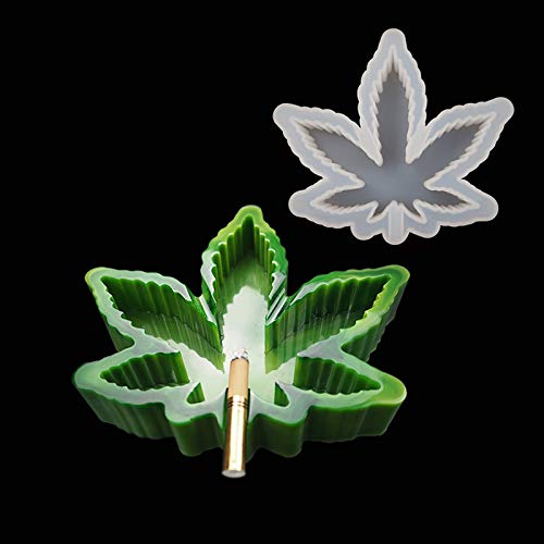 1 Pcs Leaf Maple Resin Mold, Weed Ashtray Silicone Molds, Leaf Tray Mold Ideal for Jewelry Storage Box Handmade Crafts Home Decoration (M590)