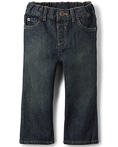 The Children's Place Baby Boys and Toddler Boys Basic Bootcut Jeans, Dry Indigo, 18-24 MONTHS