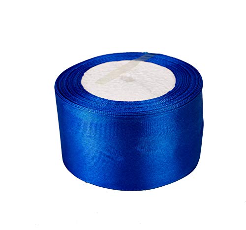 ATRBB 25 Yards 2 inches Wide Satin Ribbon Perfect for Wedding,Handmade Bows and Gift Wrapping (Royal Blue)