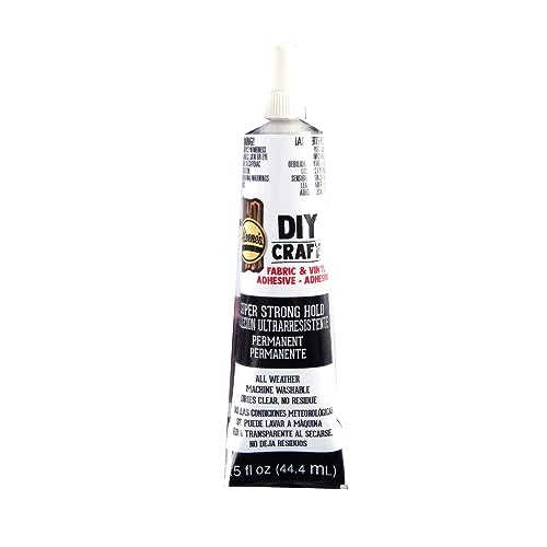 Aleene’s DIY Craft Glue for Fabric & Vinyl, Dries Clear, Permanent Bond, Quick Dry in Seconds, 1.5 oz