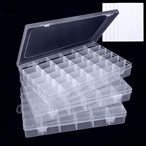 SGHUO 3 Pack Plastic Organizer Box 36 Grids