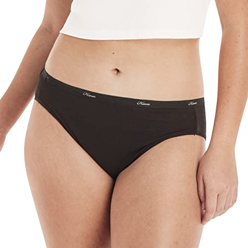 Hanes womens Cotton briefs underwear, 6 Pack - Hi Cut Assorted 1, 8 US