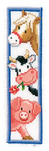 Vervaco Counted Cross Stitch Bookmark Kit 2.4"X8" 2/Pkg-Animals (14 Count) -V0012539