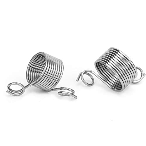 Yarn Guide Knitting Thimble, 2 Piece 2 Size Stainless Steel Coiled Knitting Thimble Finger Ring for Knitting Crafts Accessories Tool