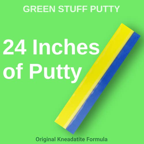 Bluewolf Labs Green Stuff Putty - 24 Inches - Epoxy Putty for Miniatures, Sculpting, and Modeling - Original Kneadatite Greenstuff Putty