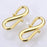 5pcs Adabele Authentic Gold Plated Sterling Silver S Hooks Clasp 12mm (0.47 Inch) Small Connector for Jewelry Making Supplies SS365