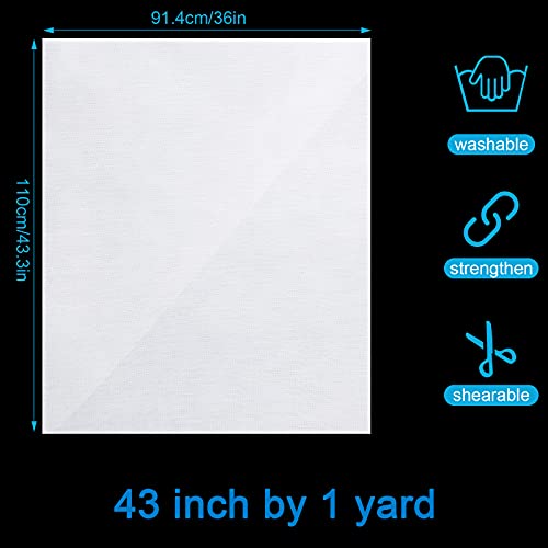 43 Inch by 1 Yard Fabric Patch Iron-on Iron on Patches Mending Fabric White Fabric Patch Adhesive Mending Patch for Mending Clothes DIY