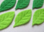 YYCRAFT Pack of 90 Padded 2-Faced Felt Velvet Leaf Appliques/Craft Green