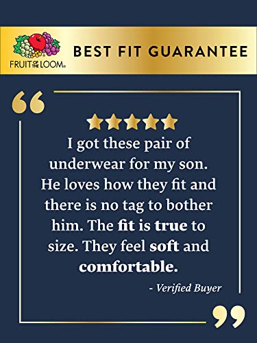 Fruit of the Loom Boys' Tag Free Cotton Boxer Briefs, Toddler-12 Pack-Traditional Fly Natural, 2-3T