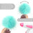 Coopay 16 Pieces Faux Fur Pom Pom Ball DIY Fur Pom Poms for Hats Shoes Scarves Bag Pompoms Keychain Charms Knitting Hat Accessories (Multicolor)