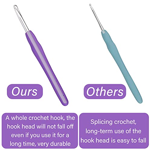 5 mm Crochet Hook, Ergonomic Handle for Arthritic Hands, Extra Long  Knitting Needles for Beginners and Crocheting Yarn (5 mm)