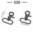 MELORDY 10 Pcs Metal Swivel Trigger Clips Swivel Lobster Clasps Snap Hook for Purse Straps Bags Belting DIY Leathercraft (1-1/2 inch,Gunmetal)