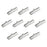 uxcell 230Pcs Ribbon Crimp Clamp Ends, 25mm Bookmark Pinch Cord End Clasps for DIY Craft Making, Silver White